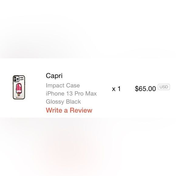 Casetify Capri Impact Case Iphone 13Pro Max Clear/Glossy Black - Picture 7 of 7